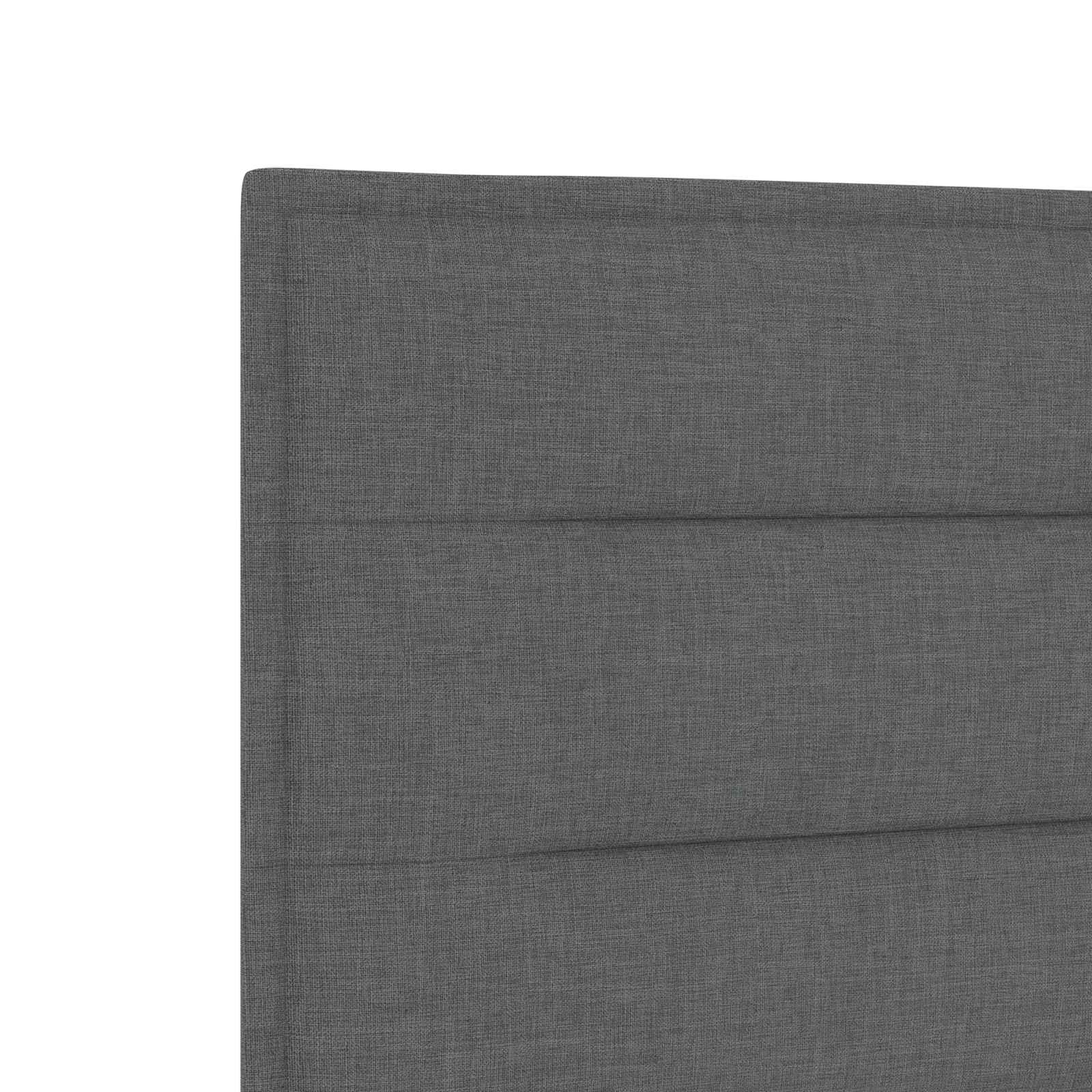 Lit ottoman avec matelas Gris foncé 120 x 190 cm Tissu