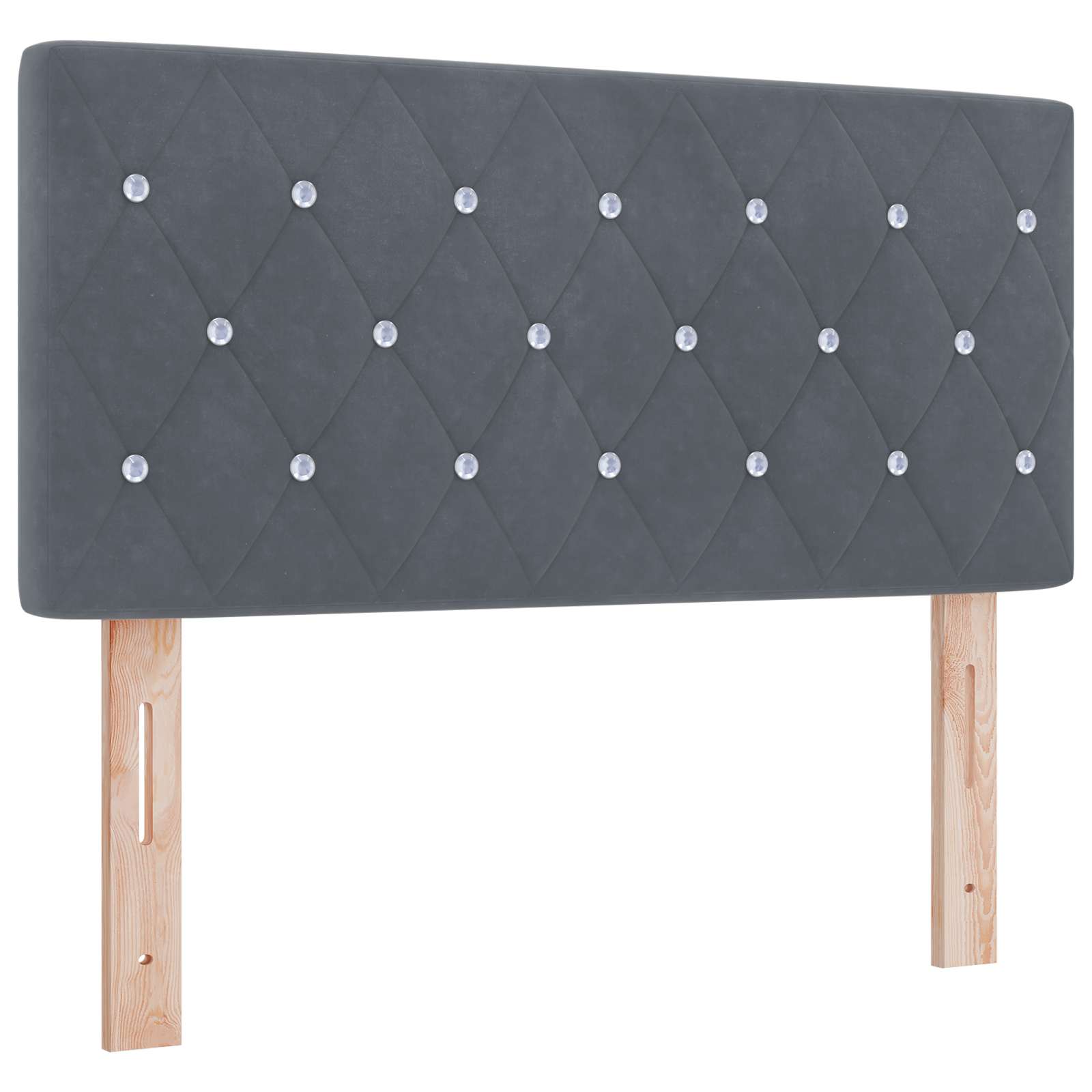 Lit ottoman avec matelas Gris foncé 90 x 200 cm Velours
