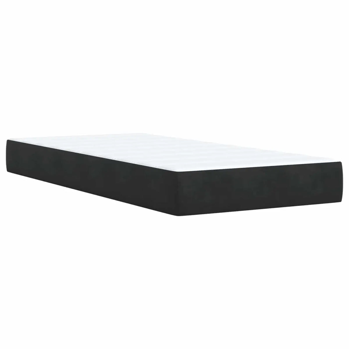 Lit ottoman avec matelas Noir 80 x 200 cm Velours - XIOS