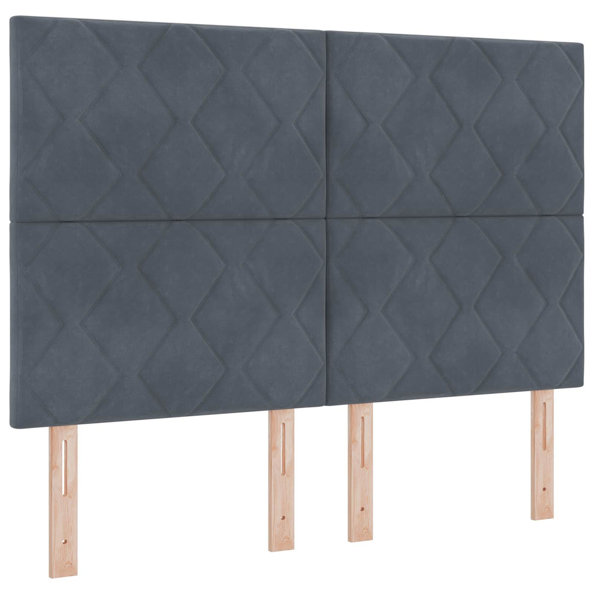 Lit ottoman avec matelas Gris foncé 140 x 190 cm Velours
