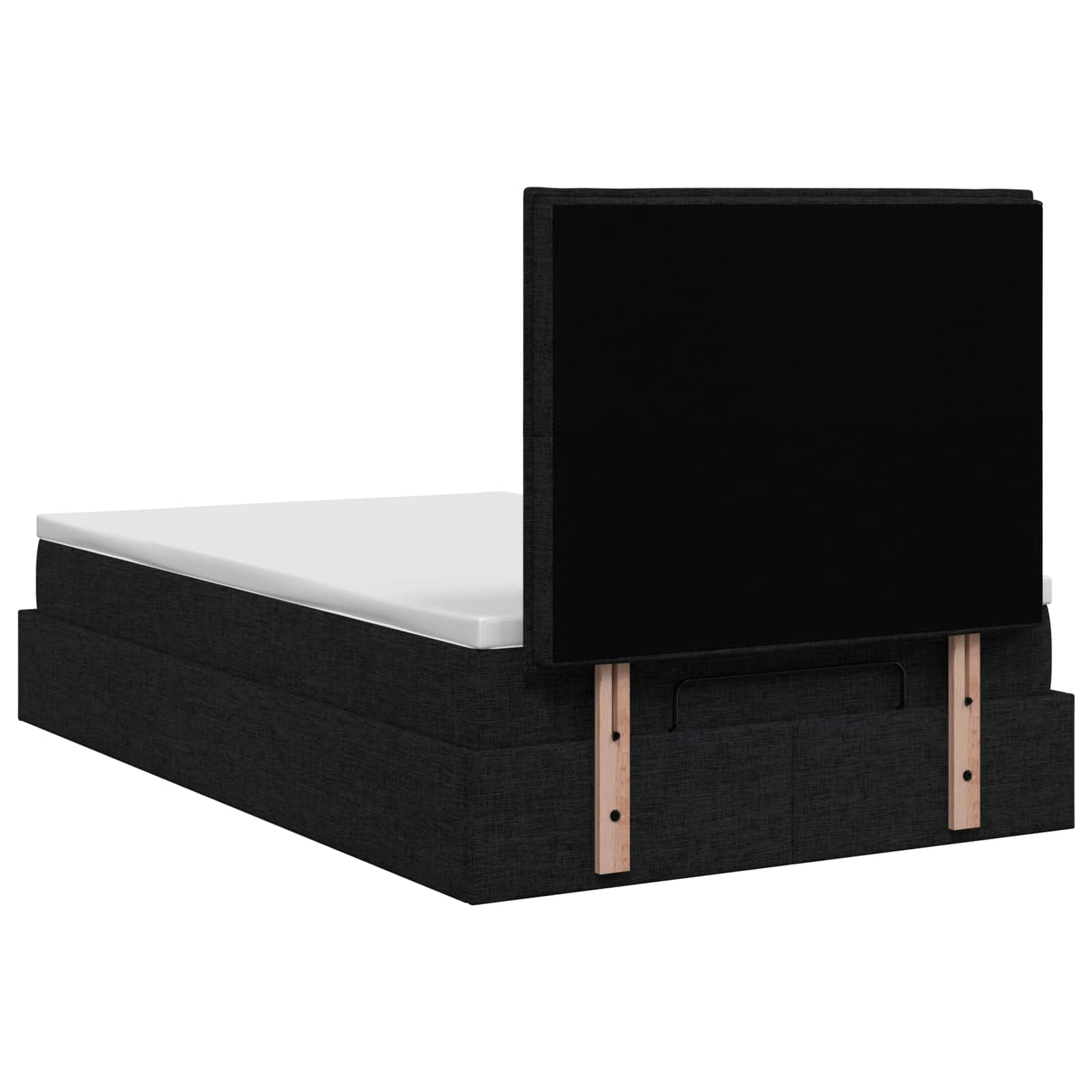 Lit coffre avec matelas et LED Noir 120 x 200 cm Tissu