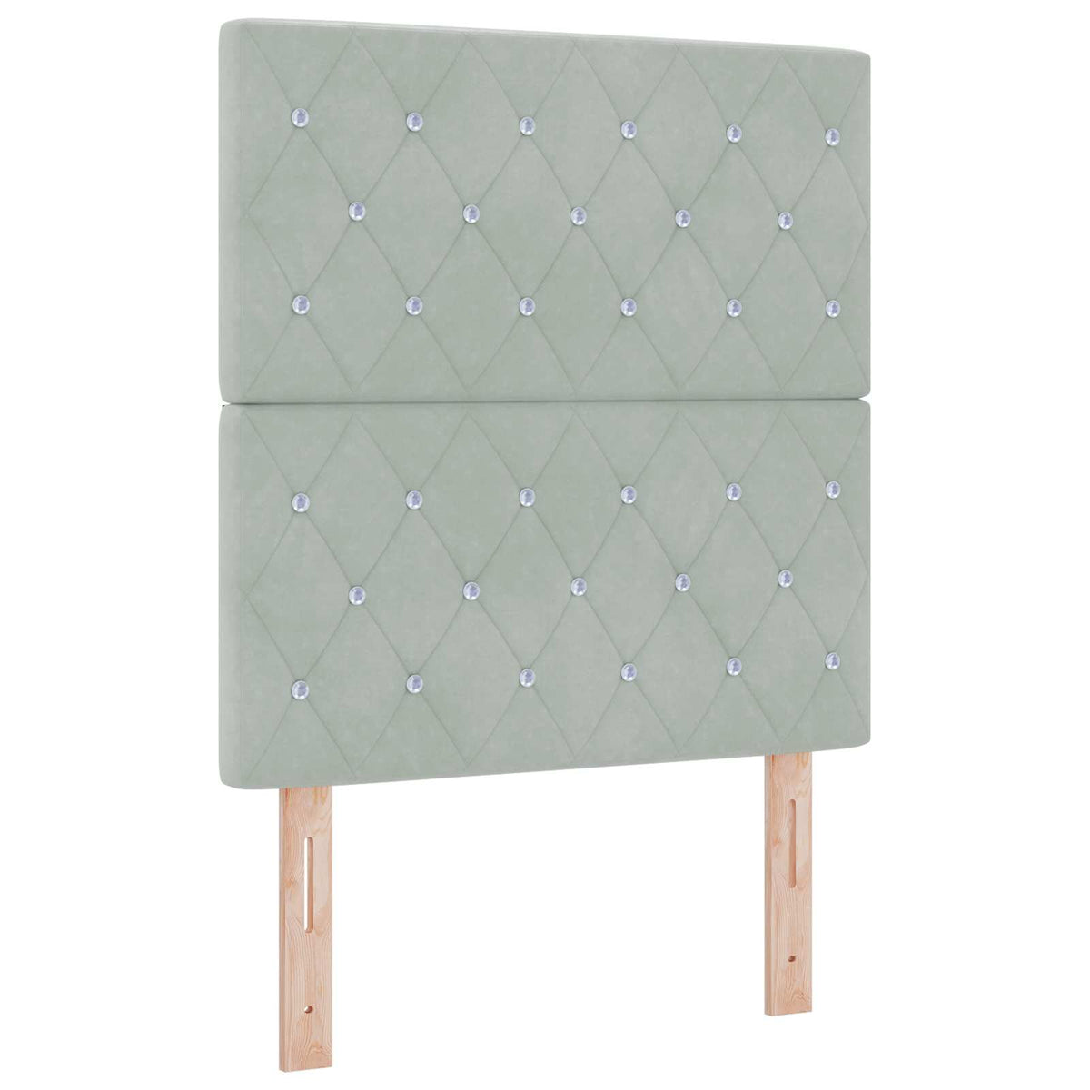 Lit coffre avec matelas et LED Gris clair 80 x 200 cm Velours