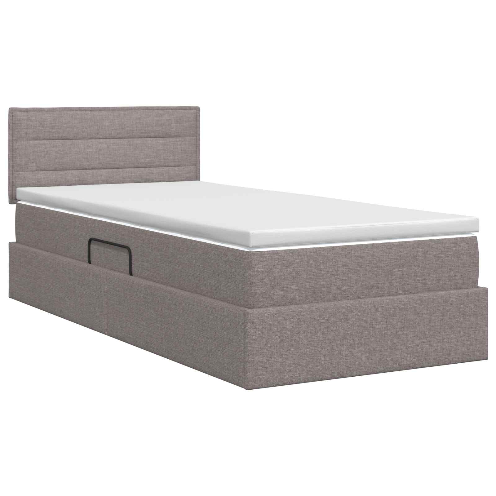 Lit avec rangement et matelas Taupe 90 x 200 cm - XIOS