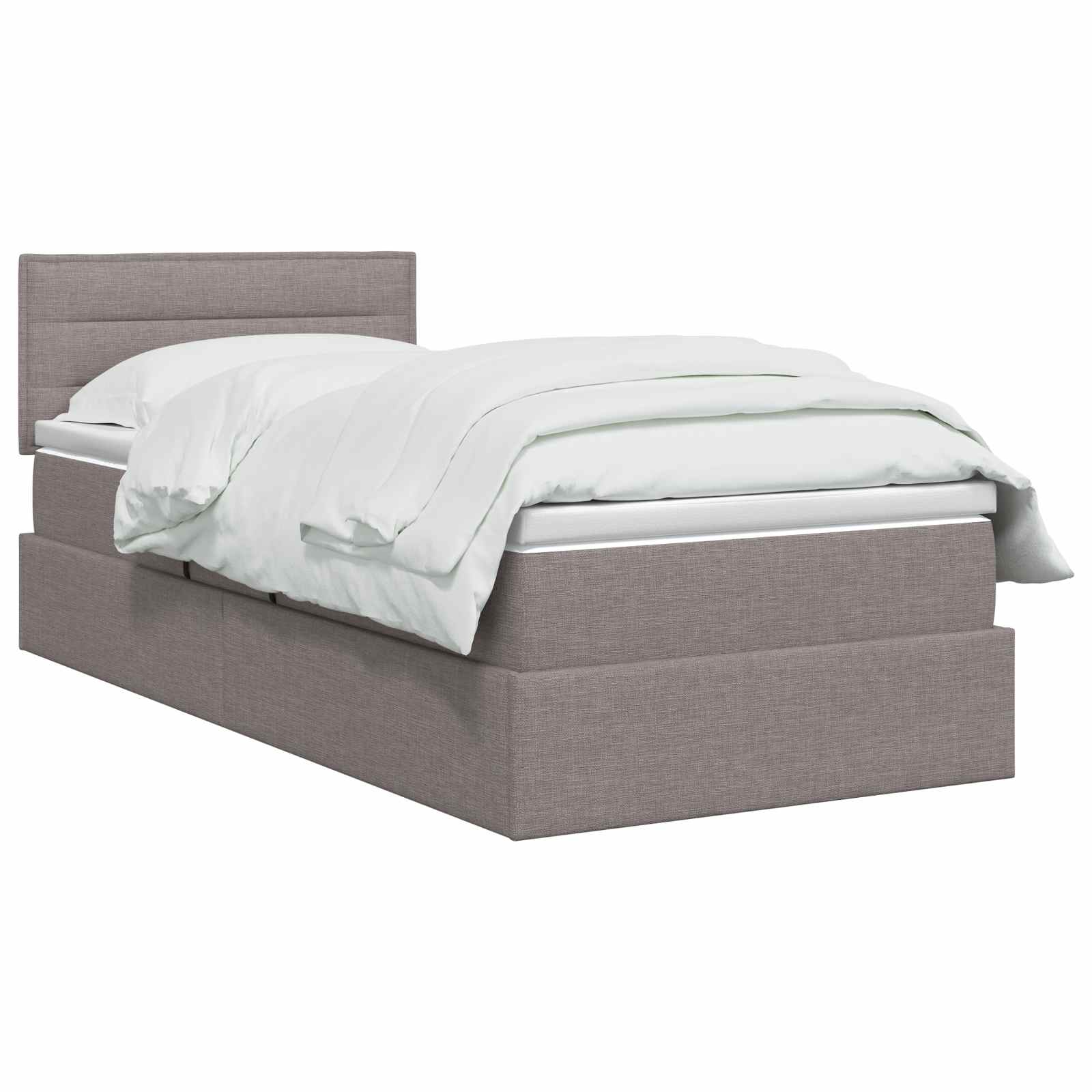 Lit avec rangement et matelas Taupe 90 x 200 cm - XIOS