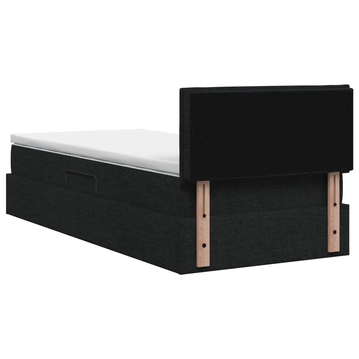 Lit avec rangement et matelas Noir 100 x 200 cm Velours - XIOS
