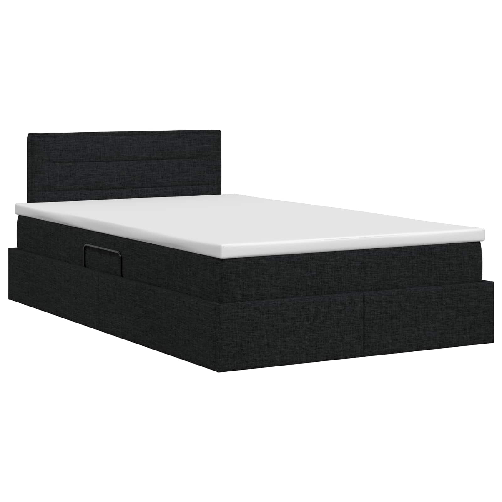 Lit avec rangement et matelas Noir 120 x 200 cm Velours