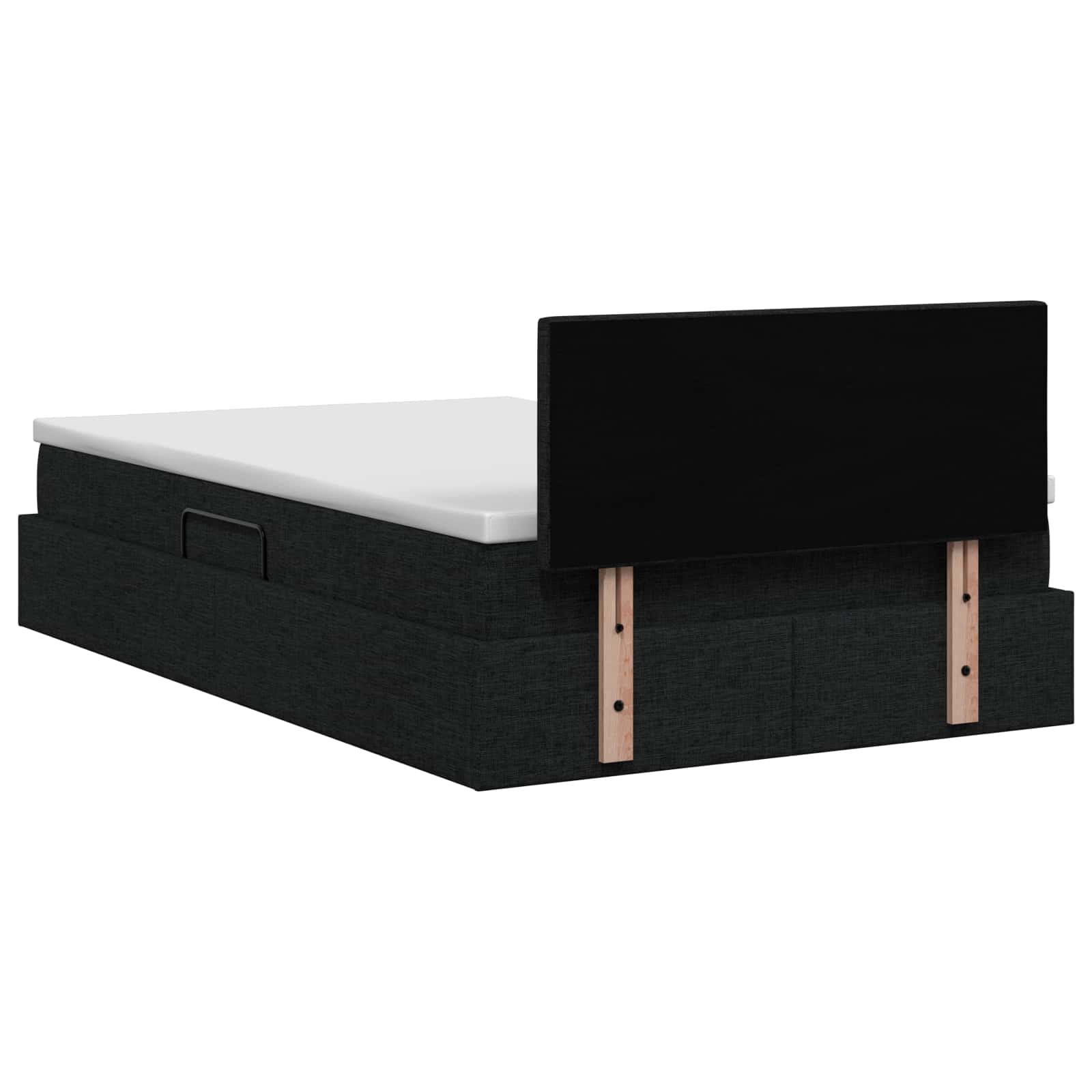 Lit avec rangement et matelas Noir 120 x 200 cm Velours