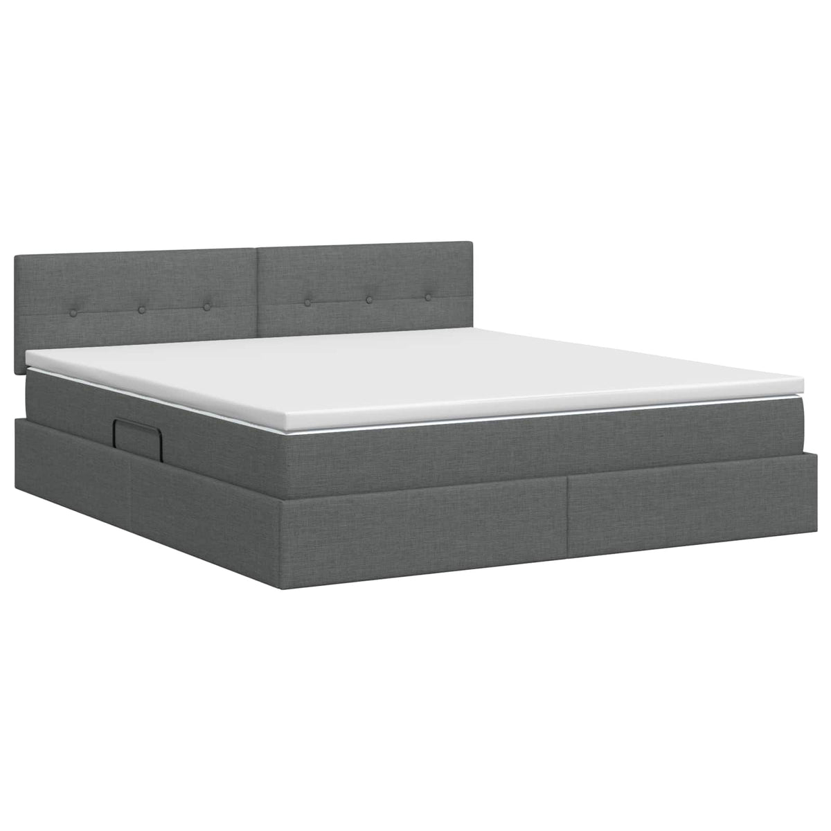 Lit avec rangement et matelas Gris foncé 160 x 200 cm Velours