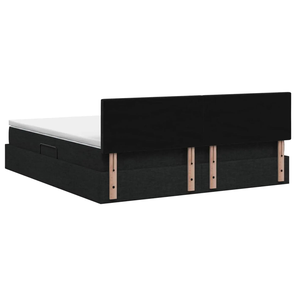 Lit avec rangement et matelas Noir 140 x 190 cm Velours - XIOS