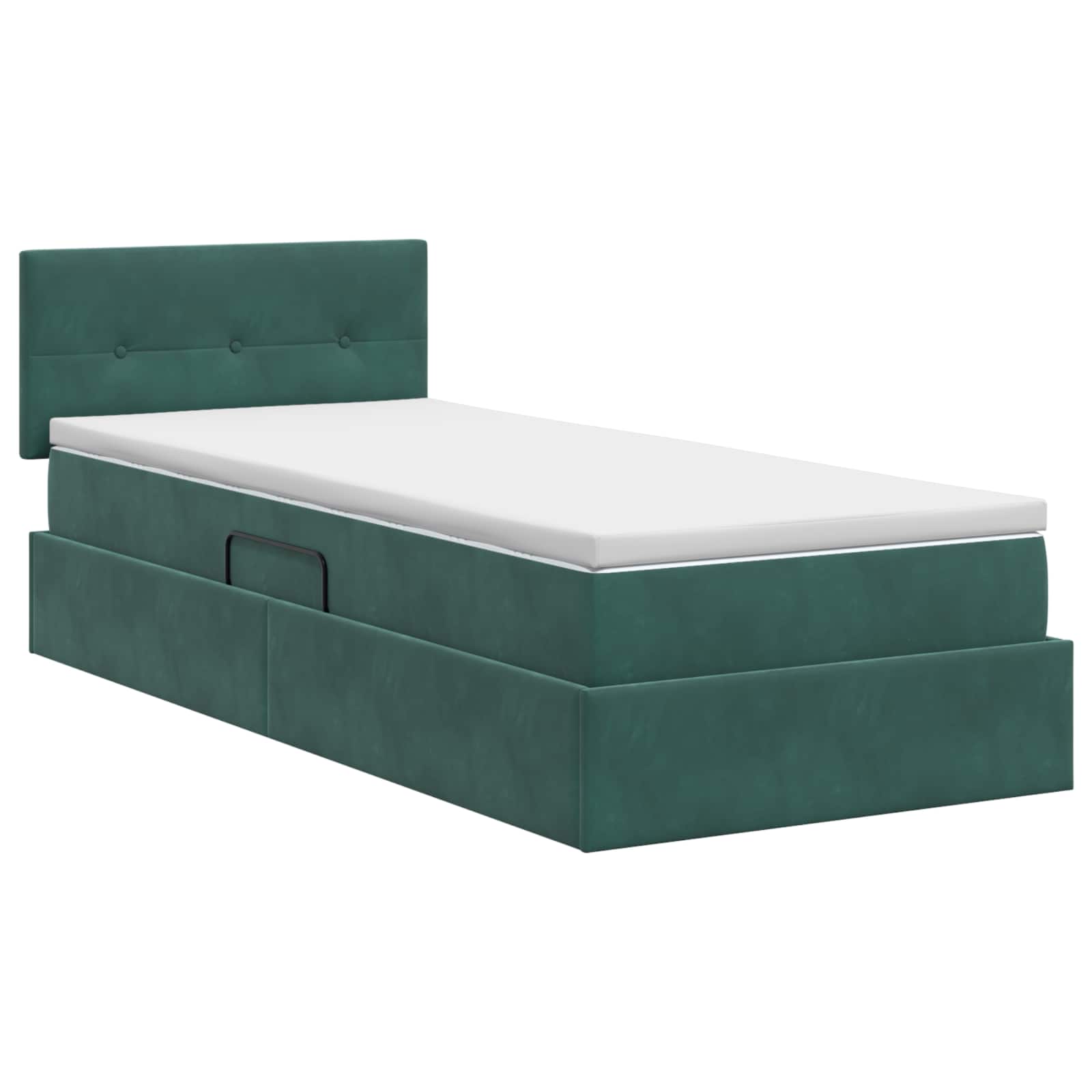 Lit de Rangement Vert foncé 100 x 200 cm Velours