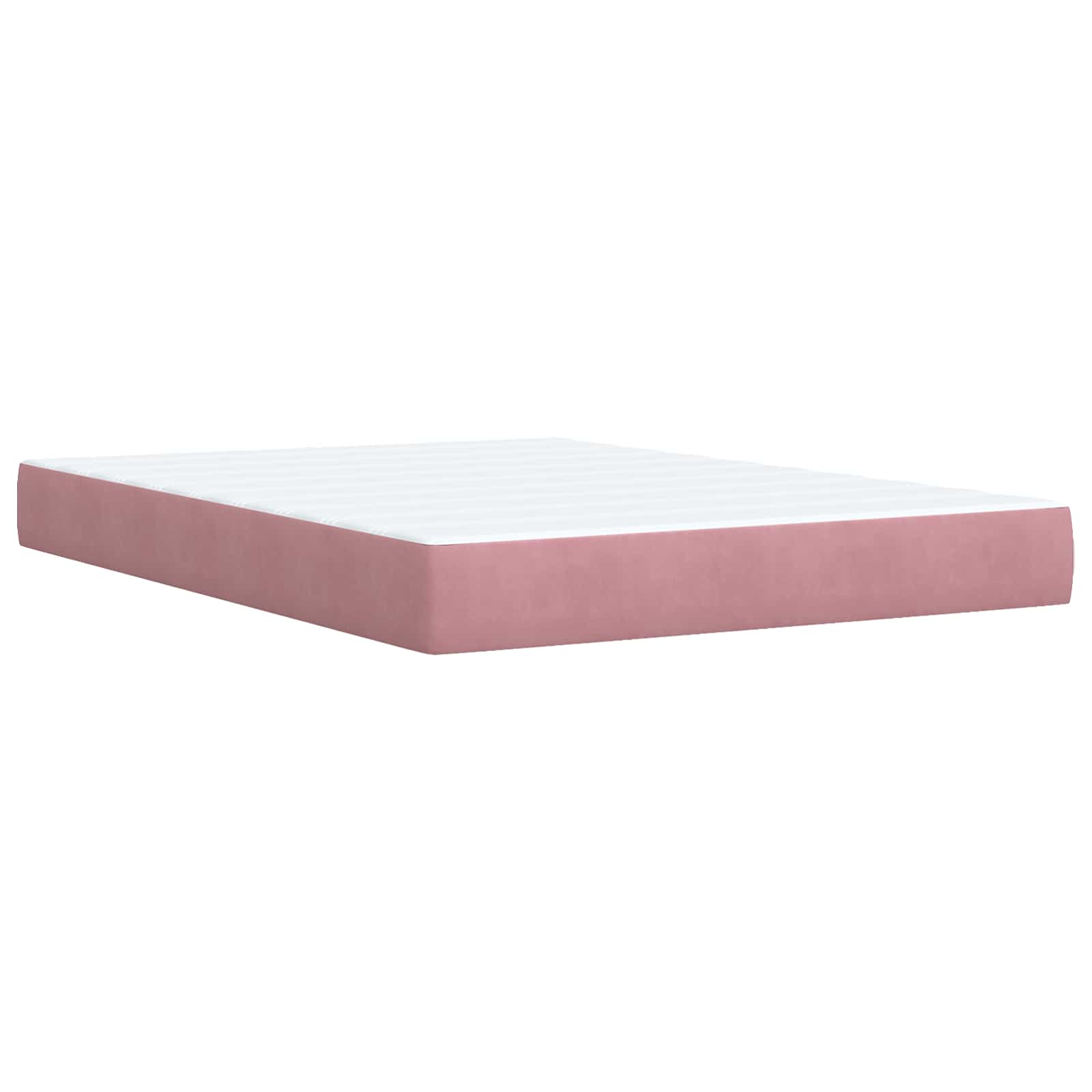 Lit de Rangement avec tête de lit Rose 140 x 200 cm Velours