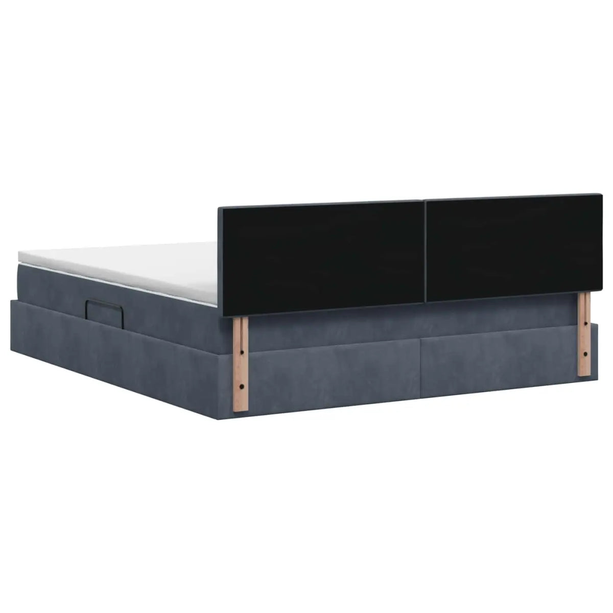 Lit de Rangement Gris foncé 160 x 200 cm Velours - XIOS