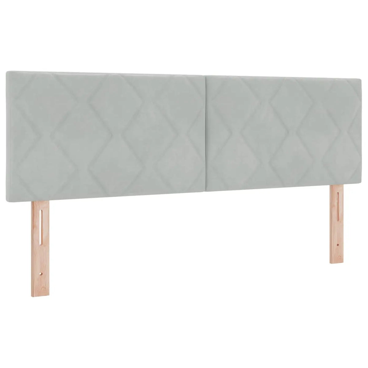 Lit de Rangement Gris clair 140 x 190 cm Velours - XIOS