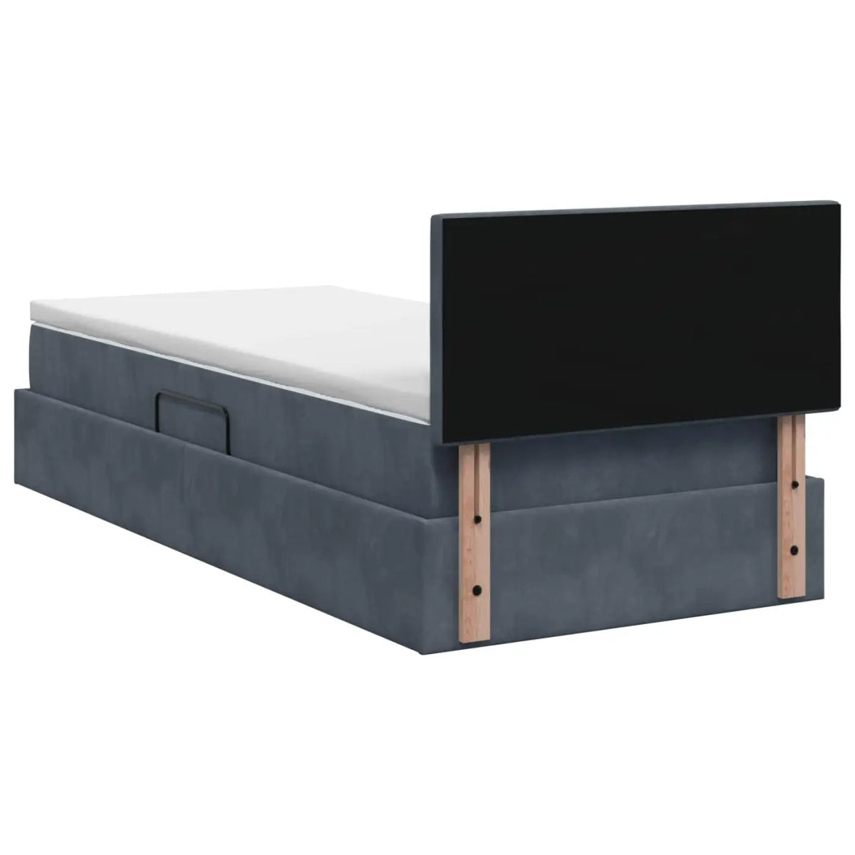 Lit de rangement LED avec matelas Gris foncé 90 x 200 cm - XIOS