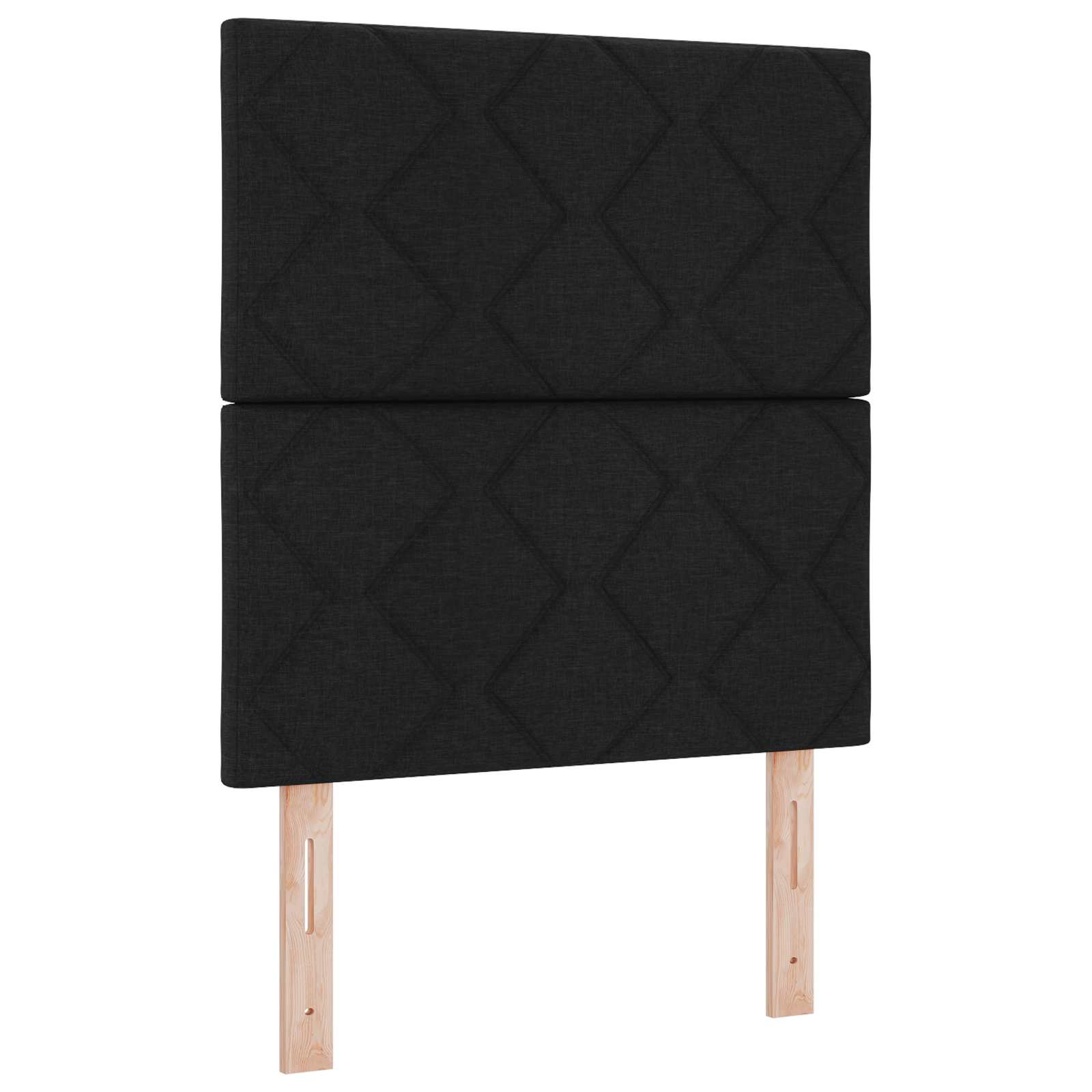 Lit avec rangement et matelas Noir 90 x 190 cm tissu