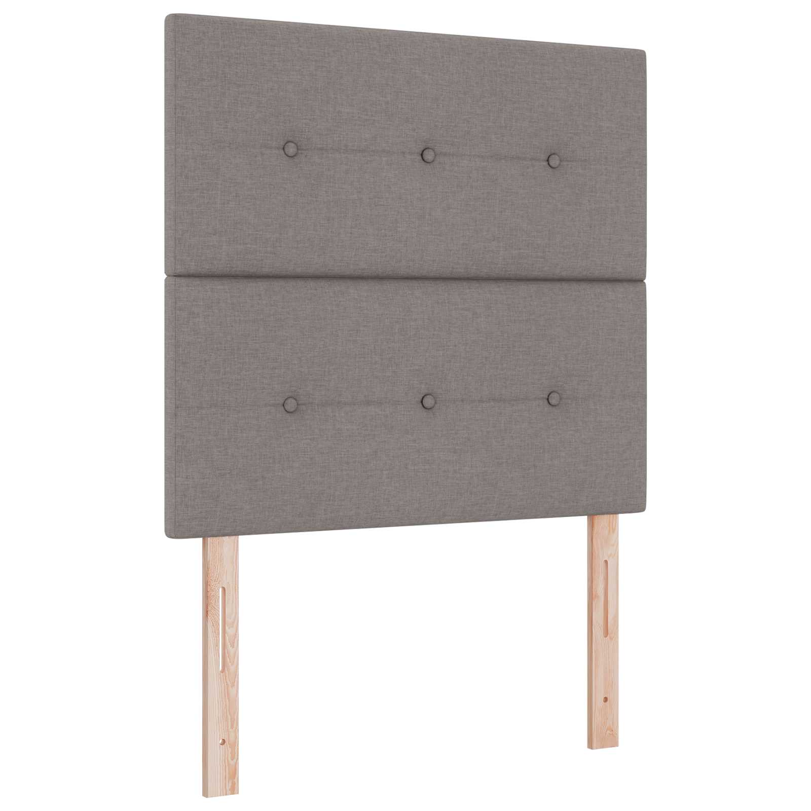 Lit de rangement LED avec matelas Taupe 90 x 200 cm Tissu - XIOS