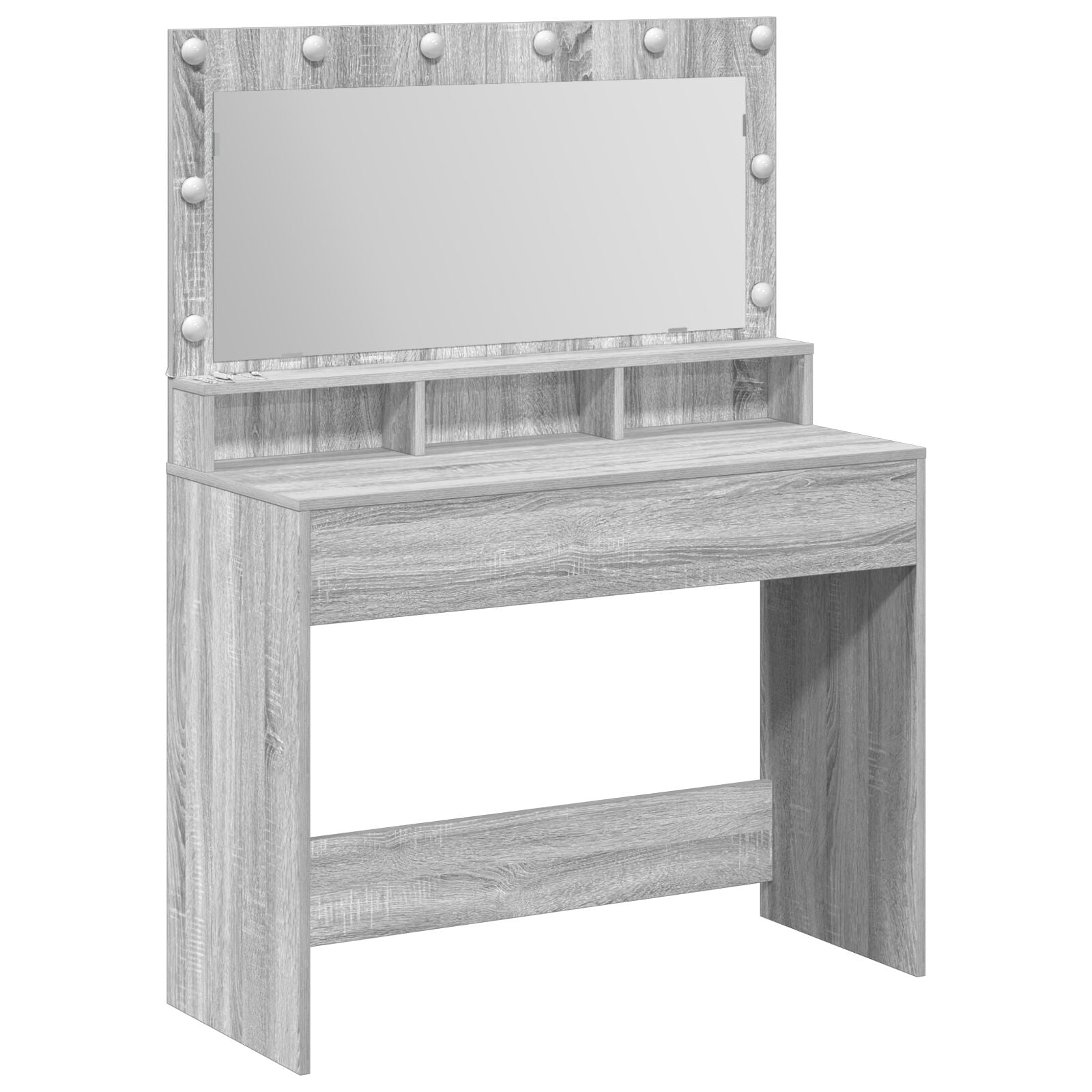 Coiffeuse vidaXL avec des lumières LED, gris Sonoma, 100x41x135 cm Coiffeuses vidaXL