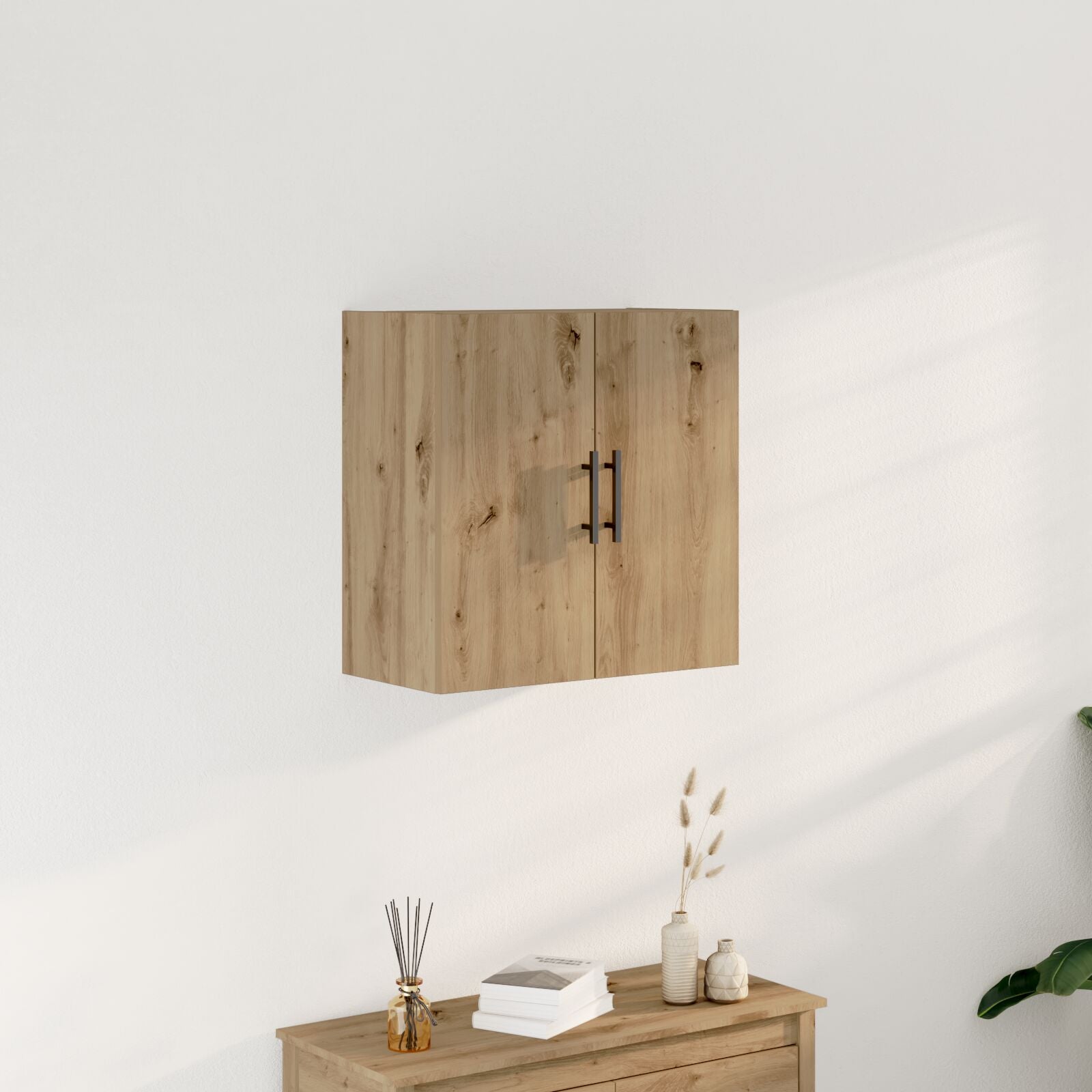 Meuble mural vidaXL En chêne artisanal 60x31,5x60 cm En bois d'ingénierie Casiers & armoires de rangement vidaXL