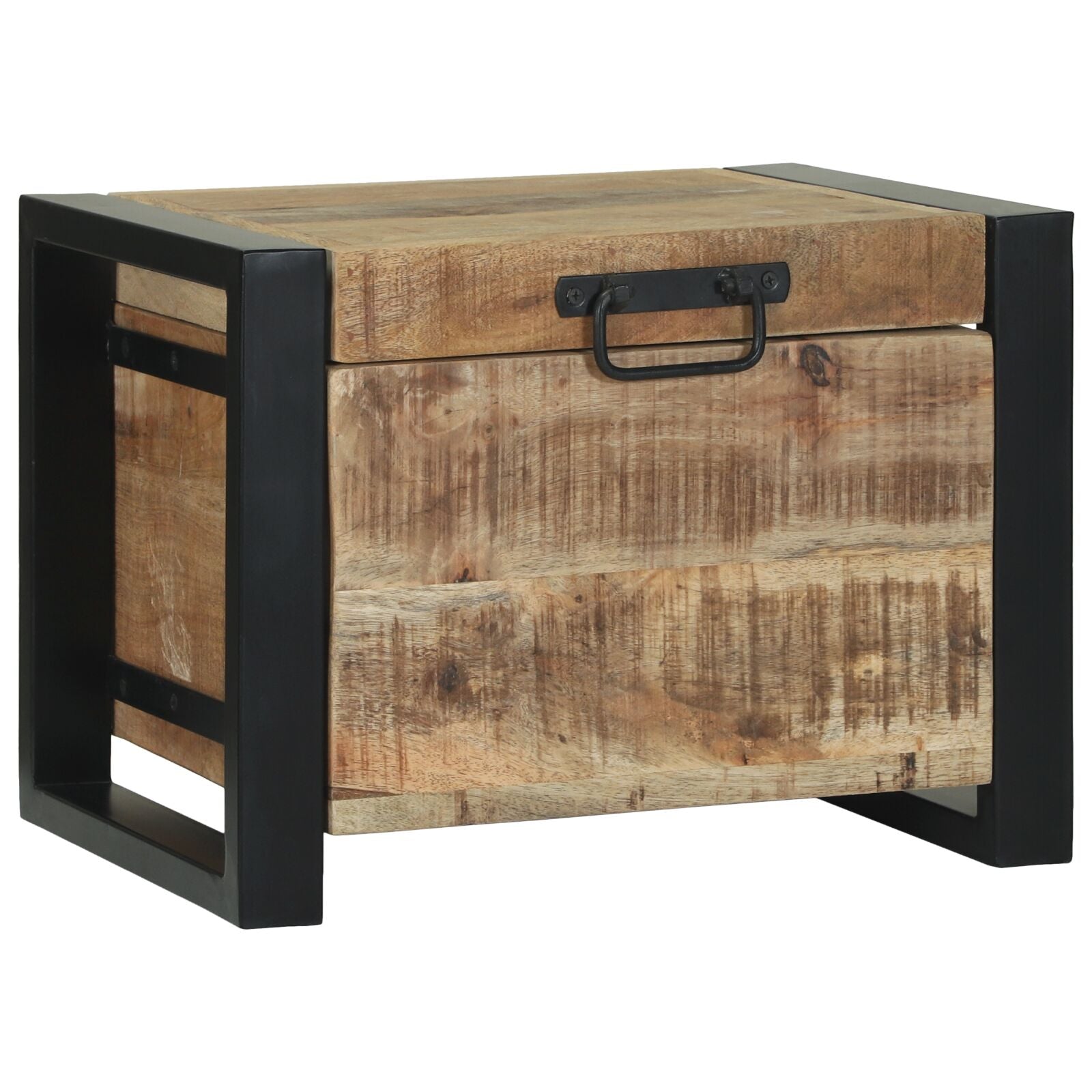 Coffres de rangement vidaXL 40x30x30cm en bois de manguier massif et métal Coffres de rangement vidaXL
