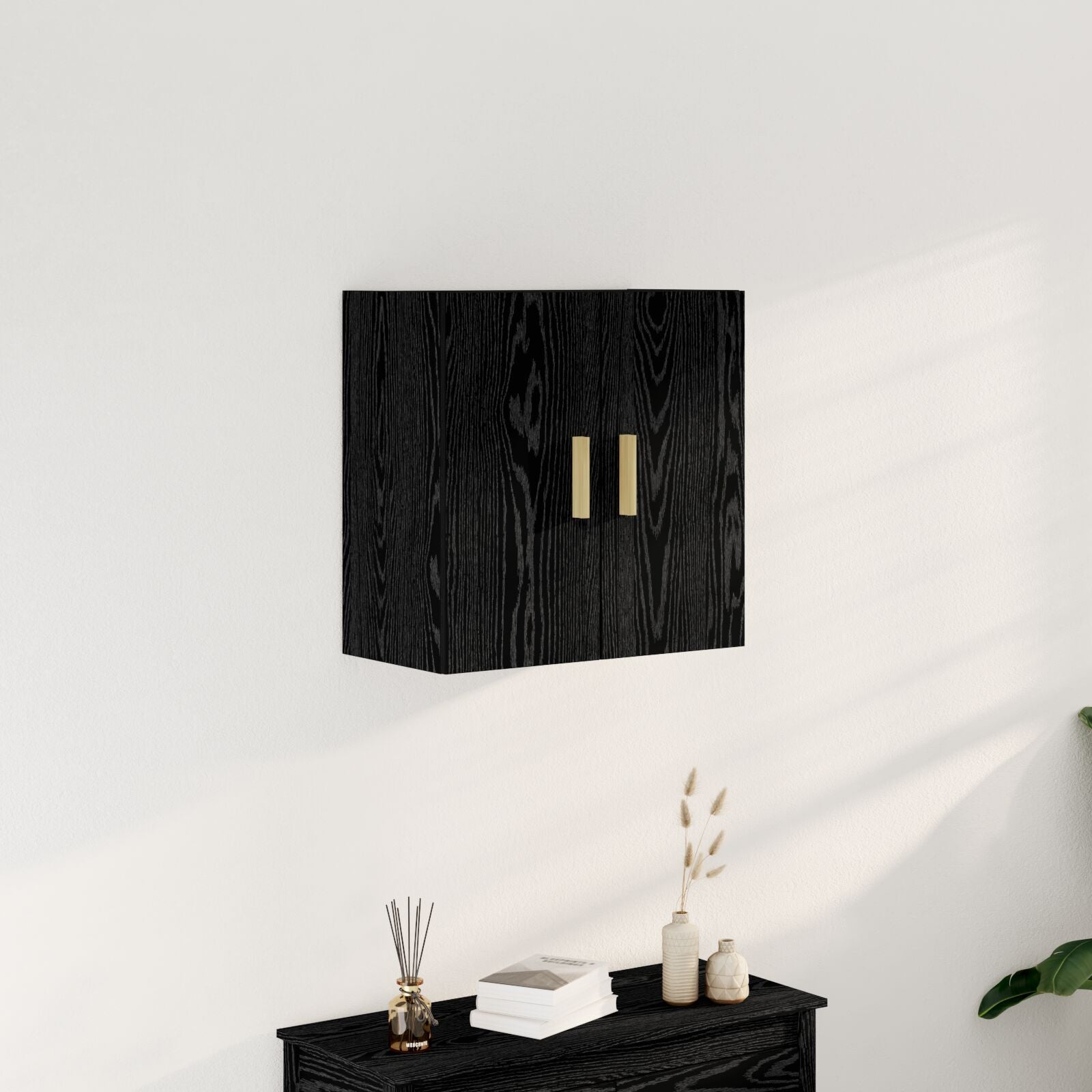 Armoire murale en chêne noir vidaXL - 60x30x60 cm, Fabriquée en bois d'ingénierie Casiers & armoires de rangement vidaXL