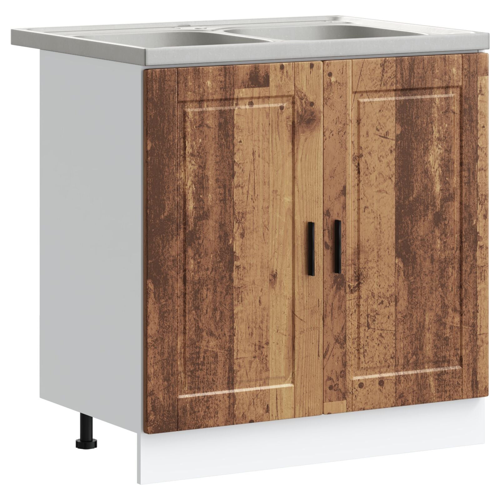 Meuble sous lavabo vidaXL ""Porto"" avec lavabo en bois ancien 80x46x84,5 cm en bois d'ingénierie Meubles de cuisine vidaXL