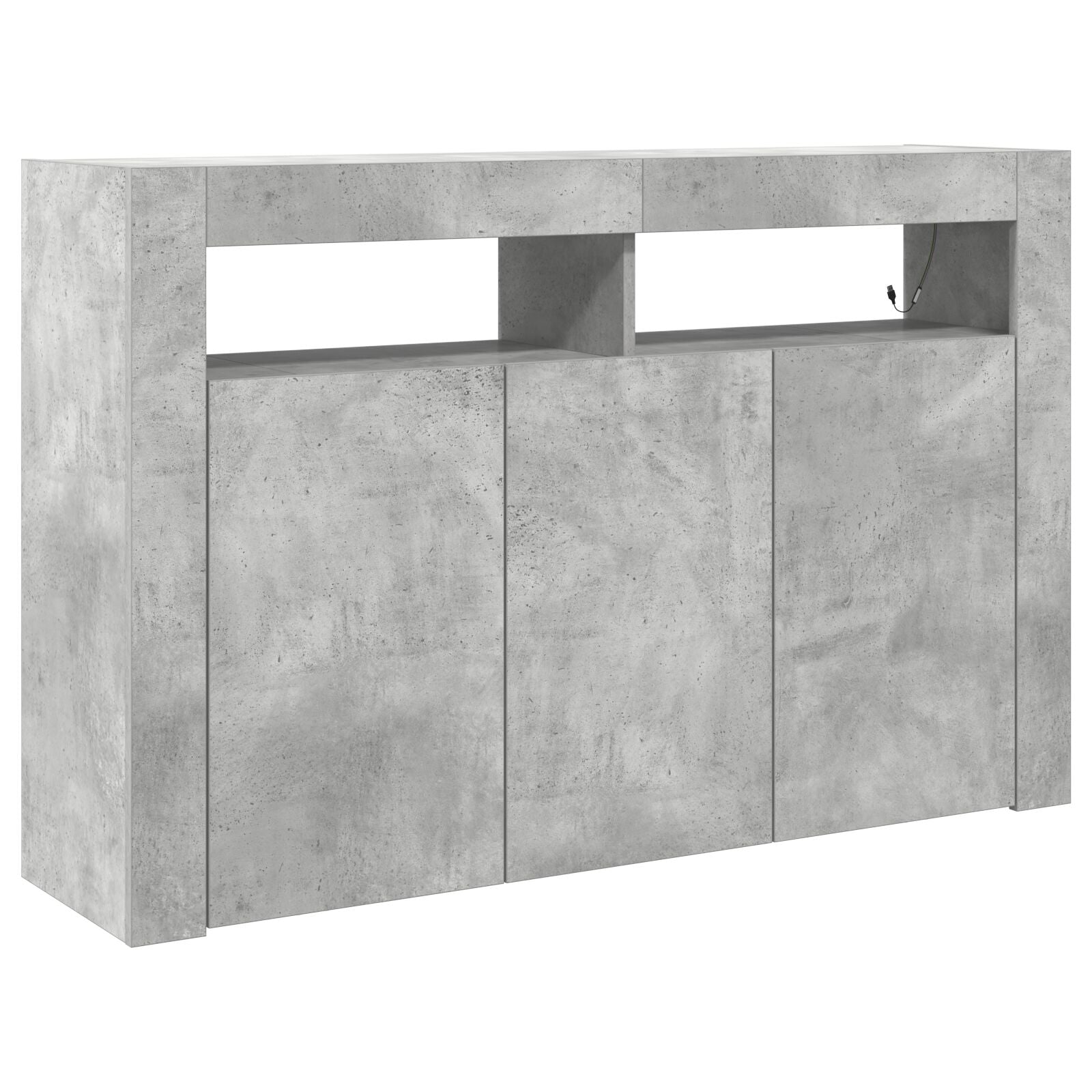 Buffet Gris Béton Bois Reconstitué 116 x 30 x 75 cm Rectangulaire Buffets & bahuts vidaXL