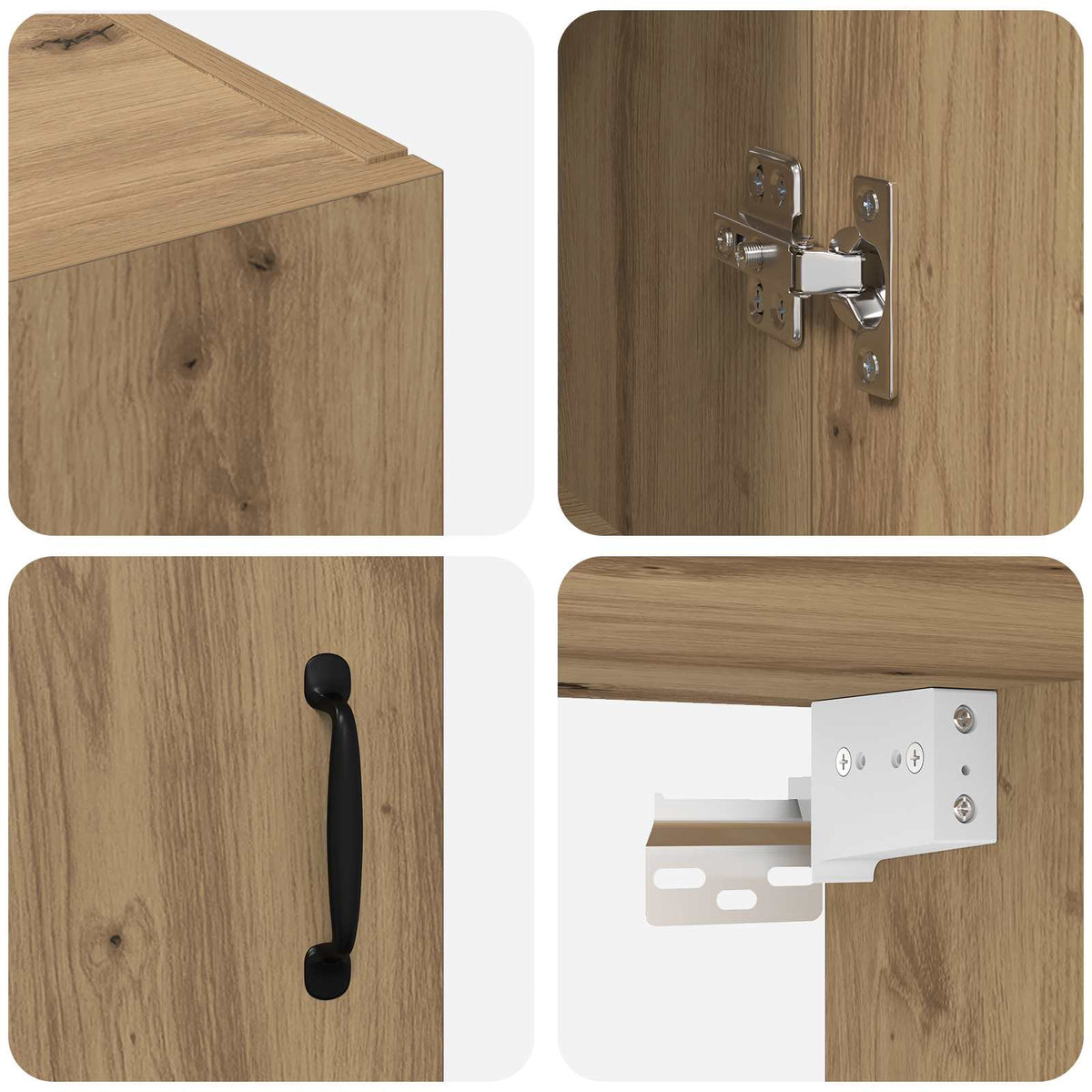 Armoire Murale 2 pc Chêne artisanal 69,5 x 34 x 90 cm - XIOS