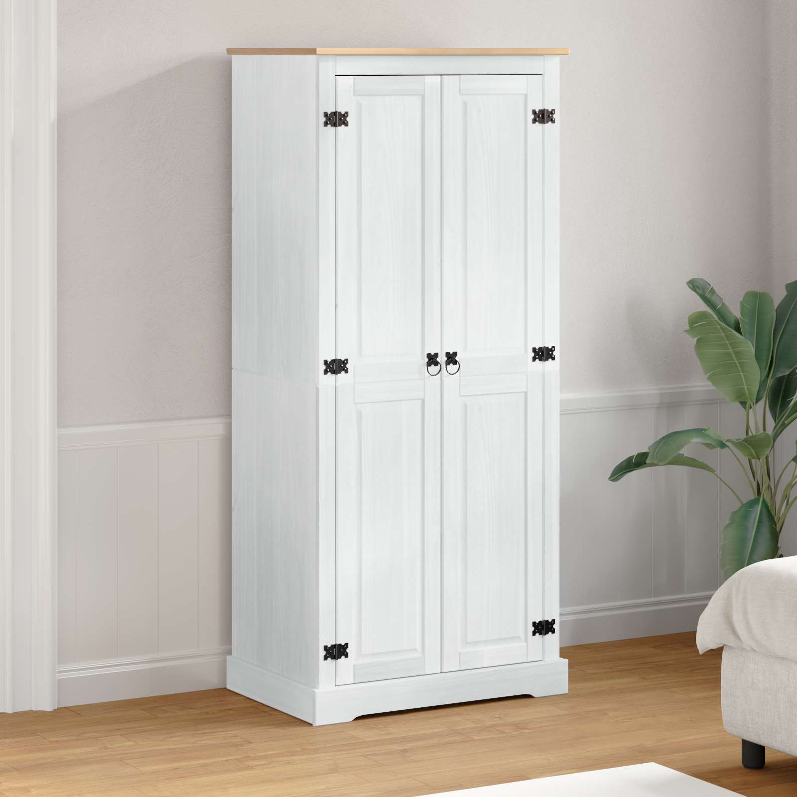 Armoires Blanc 76 x 50 x 170 cm Pin massif - XIOS