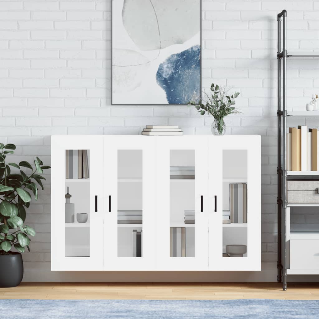 Armoires murales 2 pcs blanc bois d'ingénierie - XIOS