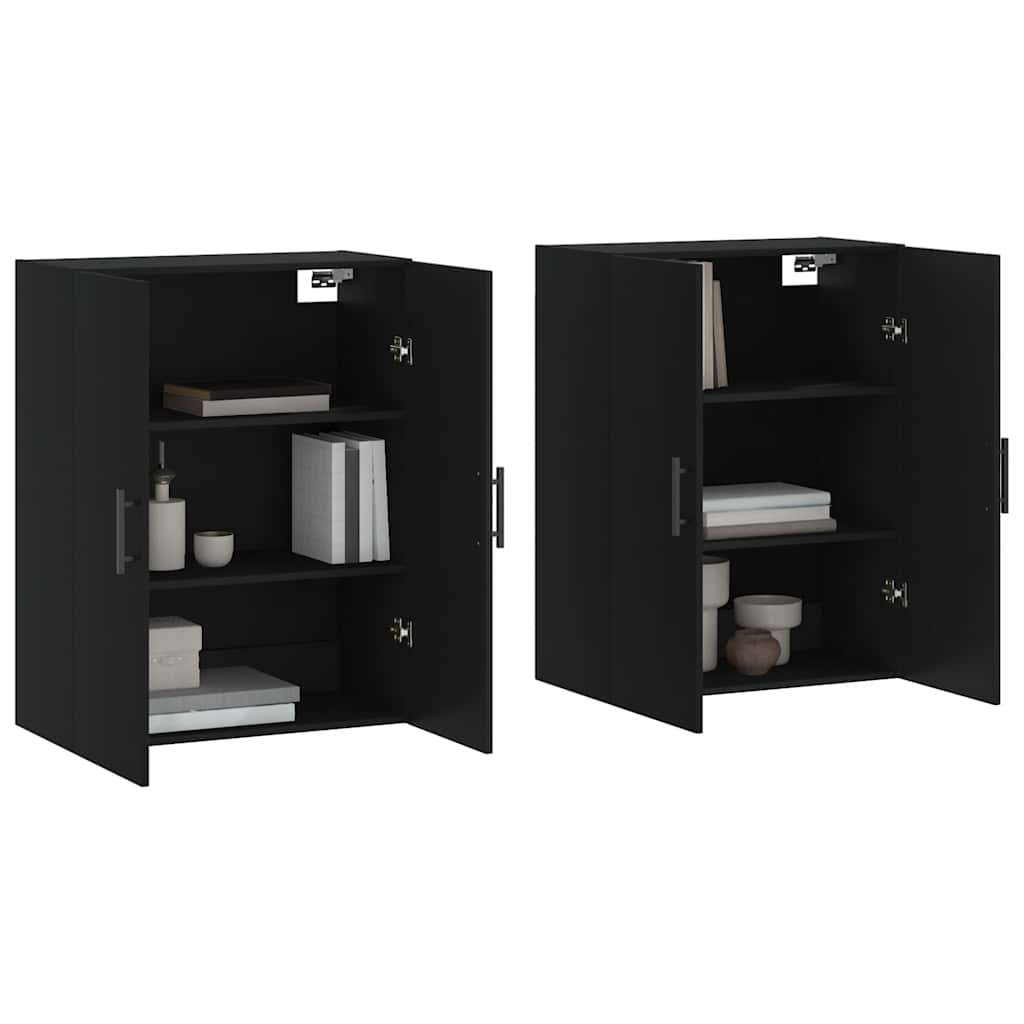 Armoires murales 2 pcs noir 69,5x34x90 cm - XIOS