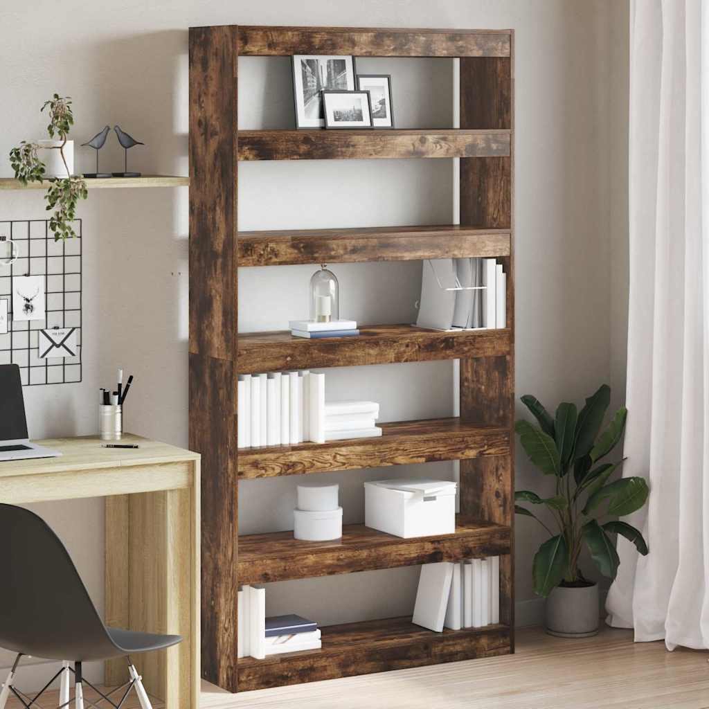Bibliothèque 6 niveaux 100 x 30 x 198 cm Bois d'ingénierie - XIOS