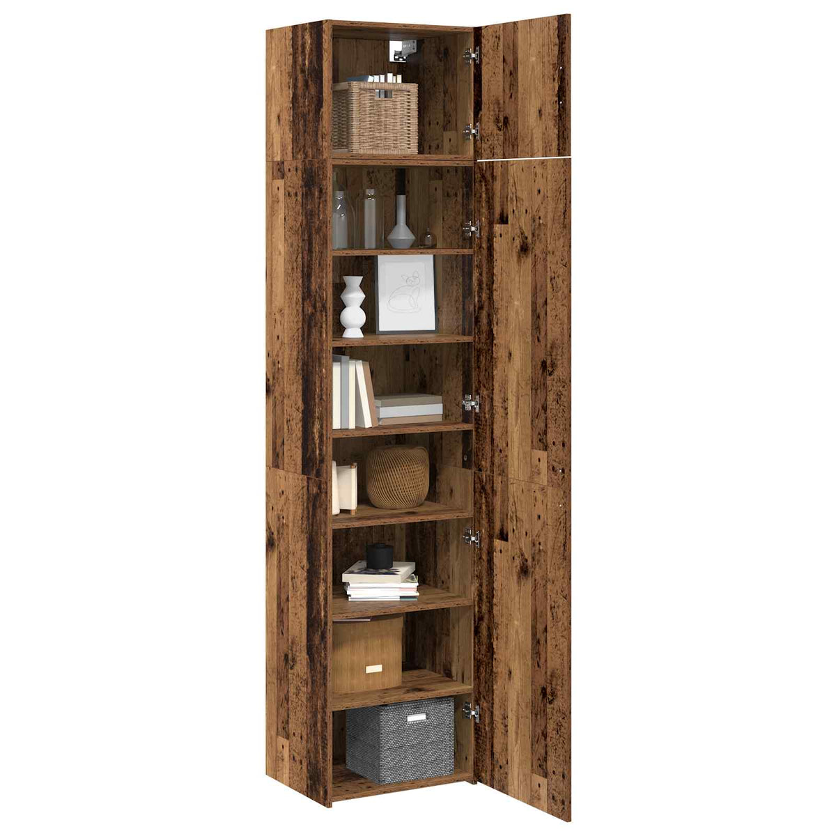 Buffet 2 pc Bois ancien 50 x 41 x 225 cm - XIOS
