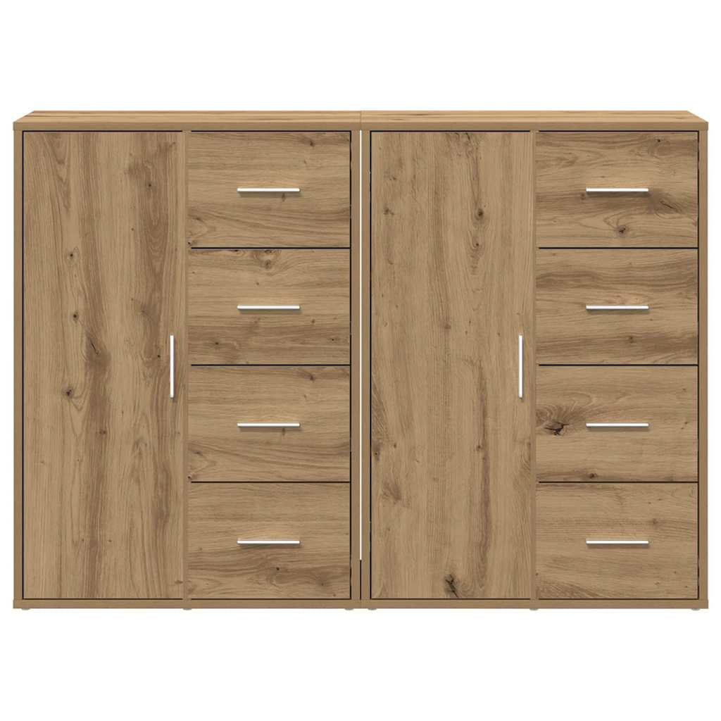 Buffet 2 pc Chêne artisanal 60 x 31 x 84 cm Bois d’ingénierie - XIOS