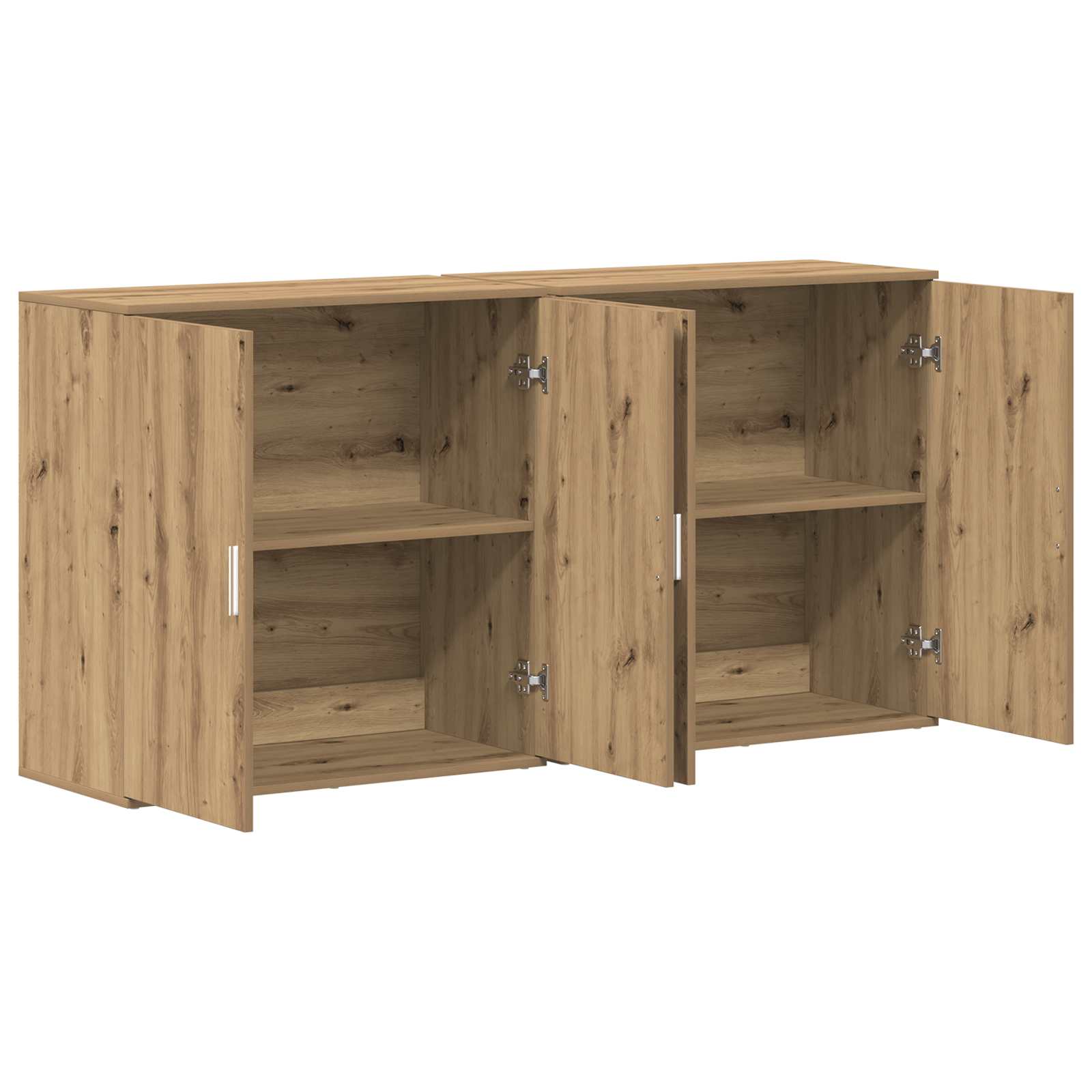 Buffet 2 pc Chêne artisanal 79 x 38 x 80 cm Bois d'ingénierie - XIOS