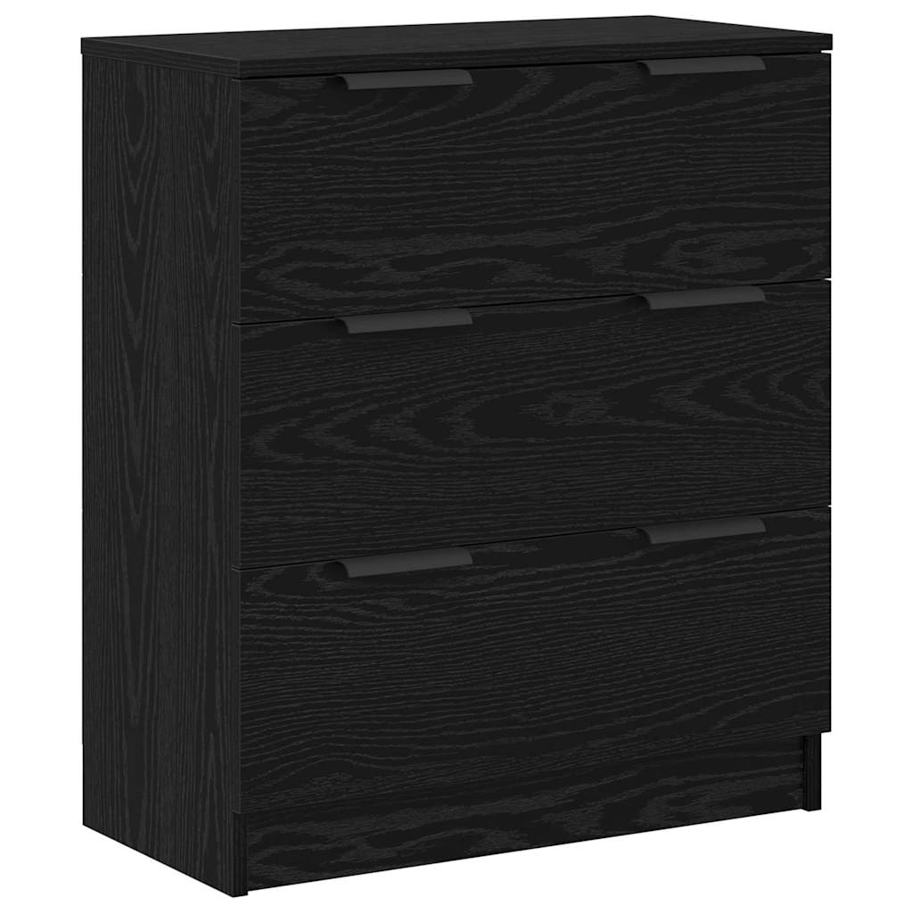 Buffet 3 pc Chêne noir 121 x 30 x 70 cm Bois d'ingénierie - XIOS