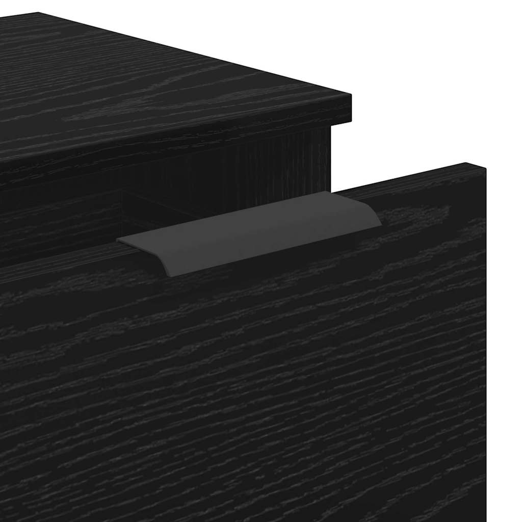 Buffet 3 pc Chêne noir 121 x 30 x 70 cm Bois d'ingénierie - XIOS
