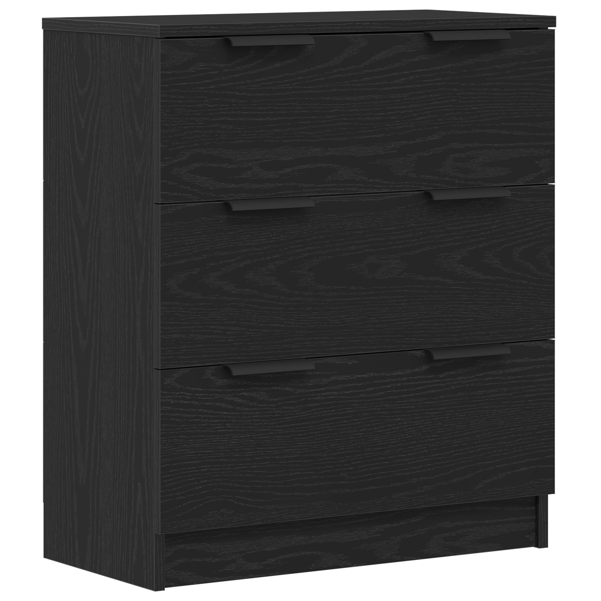 Buffet 3 pc Chêne noir 180 x 30 x 70 cm Bois d'ingénierie - XIOS
