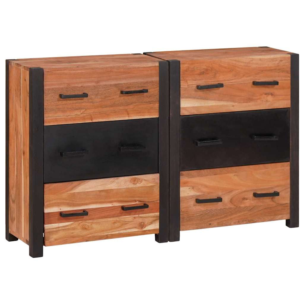 Buffet 3 pc Marron 110 x 30 x 75 cm Bois d’Acacia Massif - XIOS
