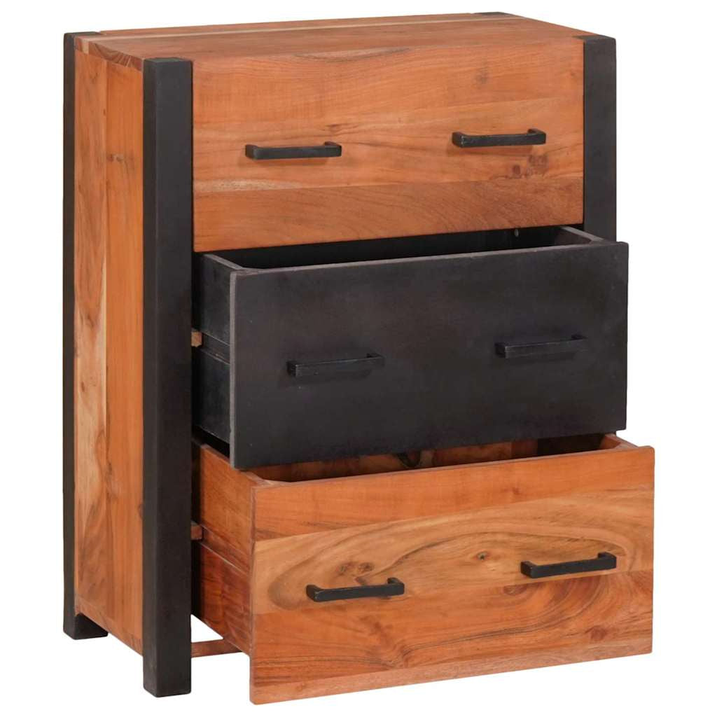 Buffet 3 pc Marron 110 x 30 x 75 cm Bois d’Acacia Massif - XIOS