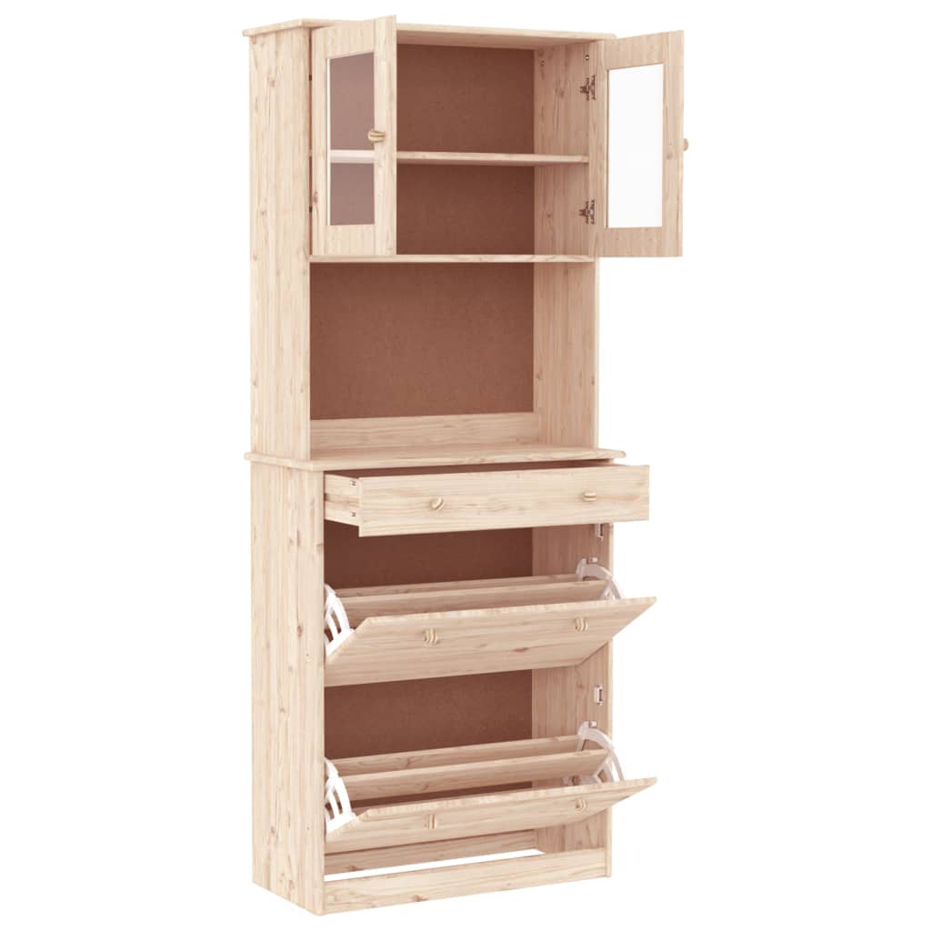 Buffet ALTA 77x35x188 cm bois massif de pin - XIOS