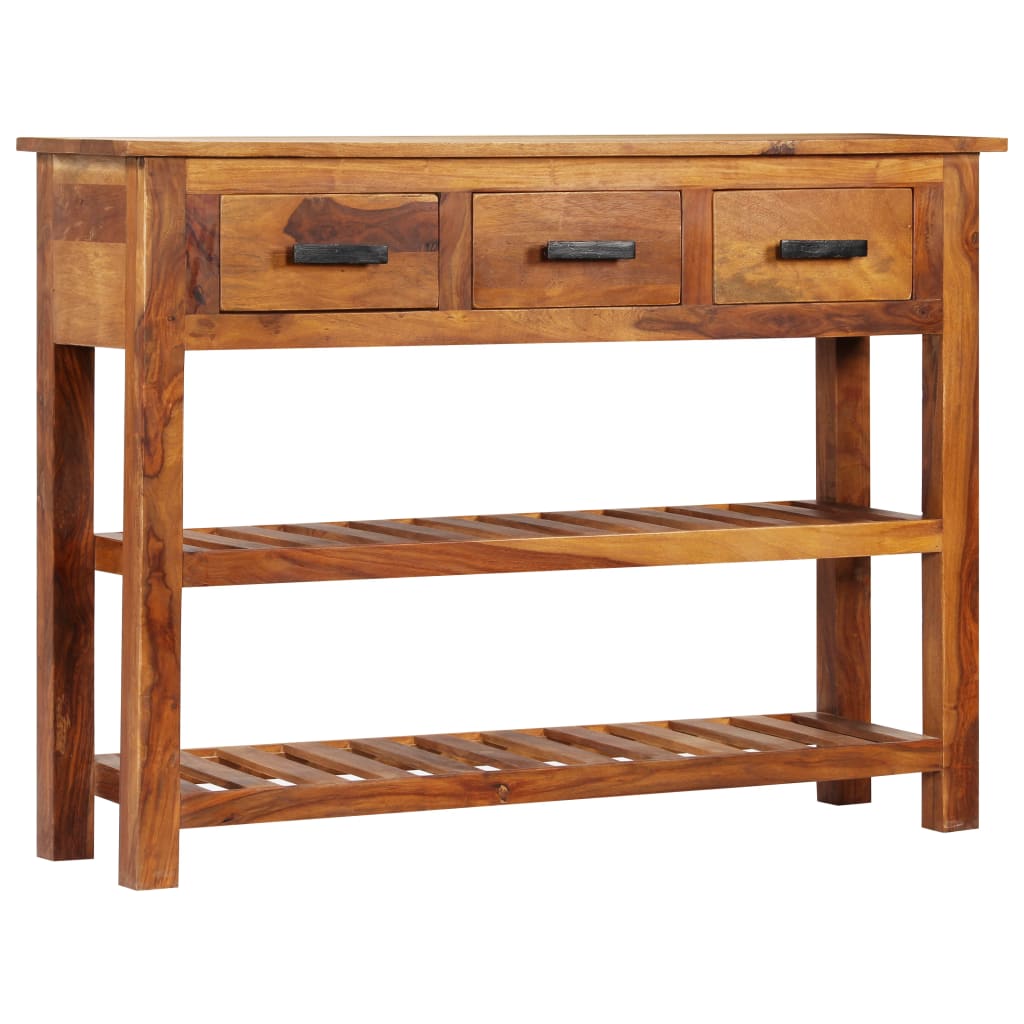 Buffet avec 3 tiroirs 110x30x80 cm Bois d'acacia massif - XIOS