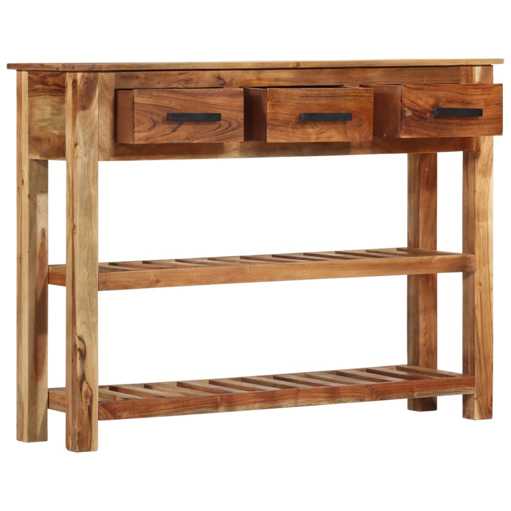 Buffet avec 3 tiroirs 110x30x80 cm Bois d'acacia massif - XIOS