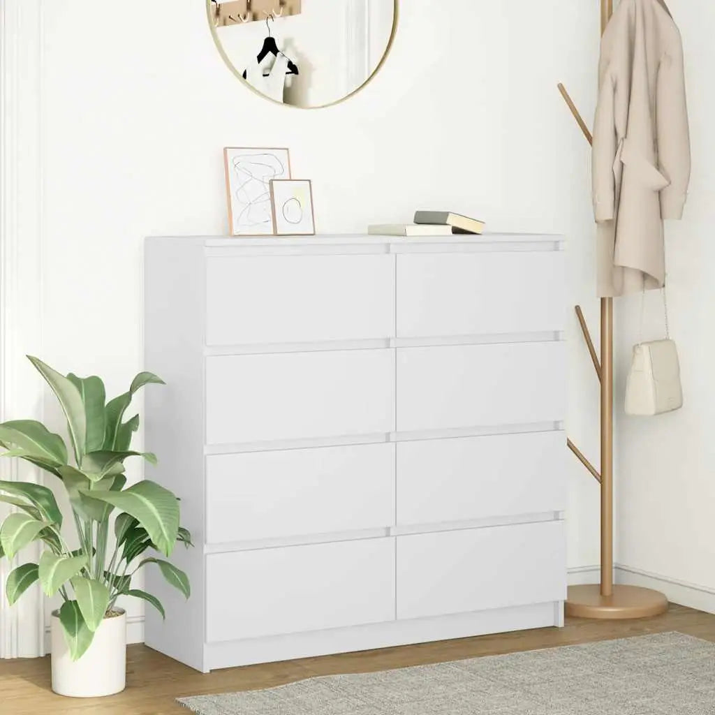Buffet blanc 100x35x99 cm bois d’ingénierie - XIOS