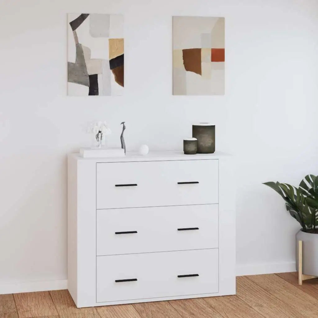 Buffet Blanc 80x33x70 cm Bois d’ingénierie - XIOS