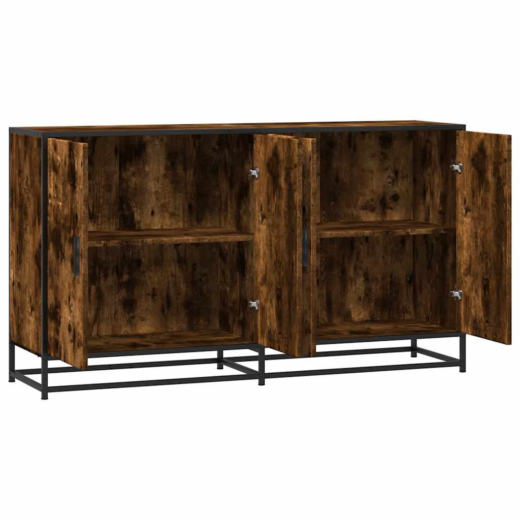 Buffet chêne fumé 134x35x76 cm bois d’ingénierie - XIOS