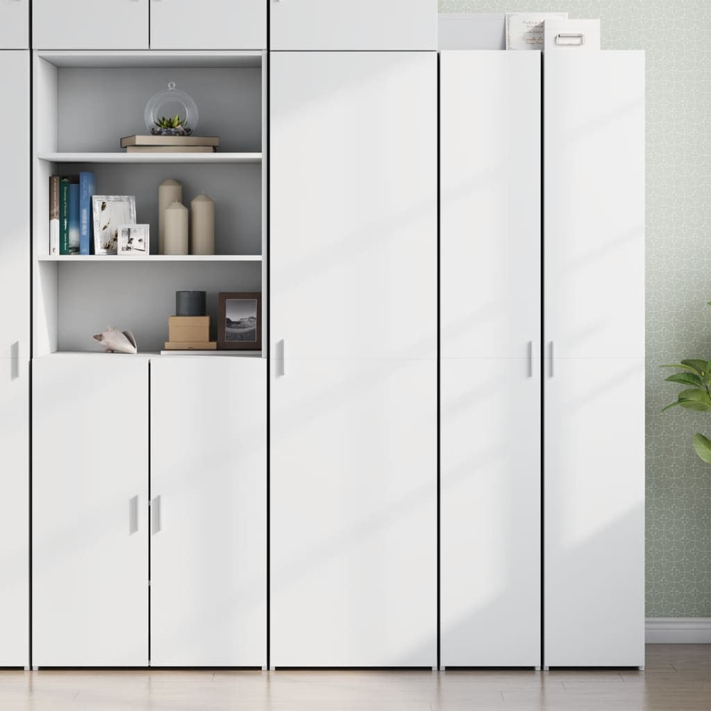 Buffet haut blanc 50x42,5x185 cm bois d’ingénierie - XIOS