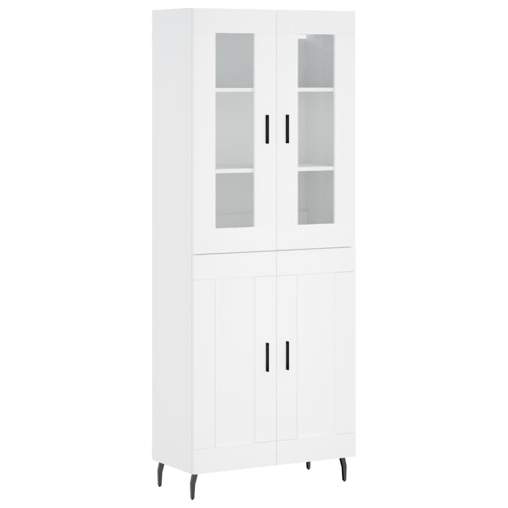 Buffet haut Blanc 69,5x34x180 cm Bois d’ingénierie - XIOS
