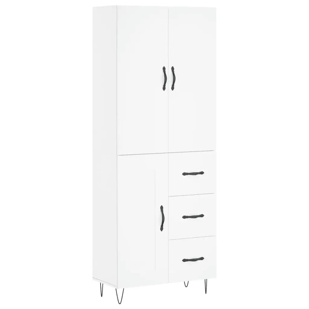 Buffet haut Blanc 69,5x34x180 cm Bois d’ingénierie - XIOS