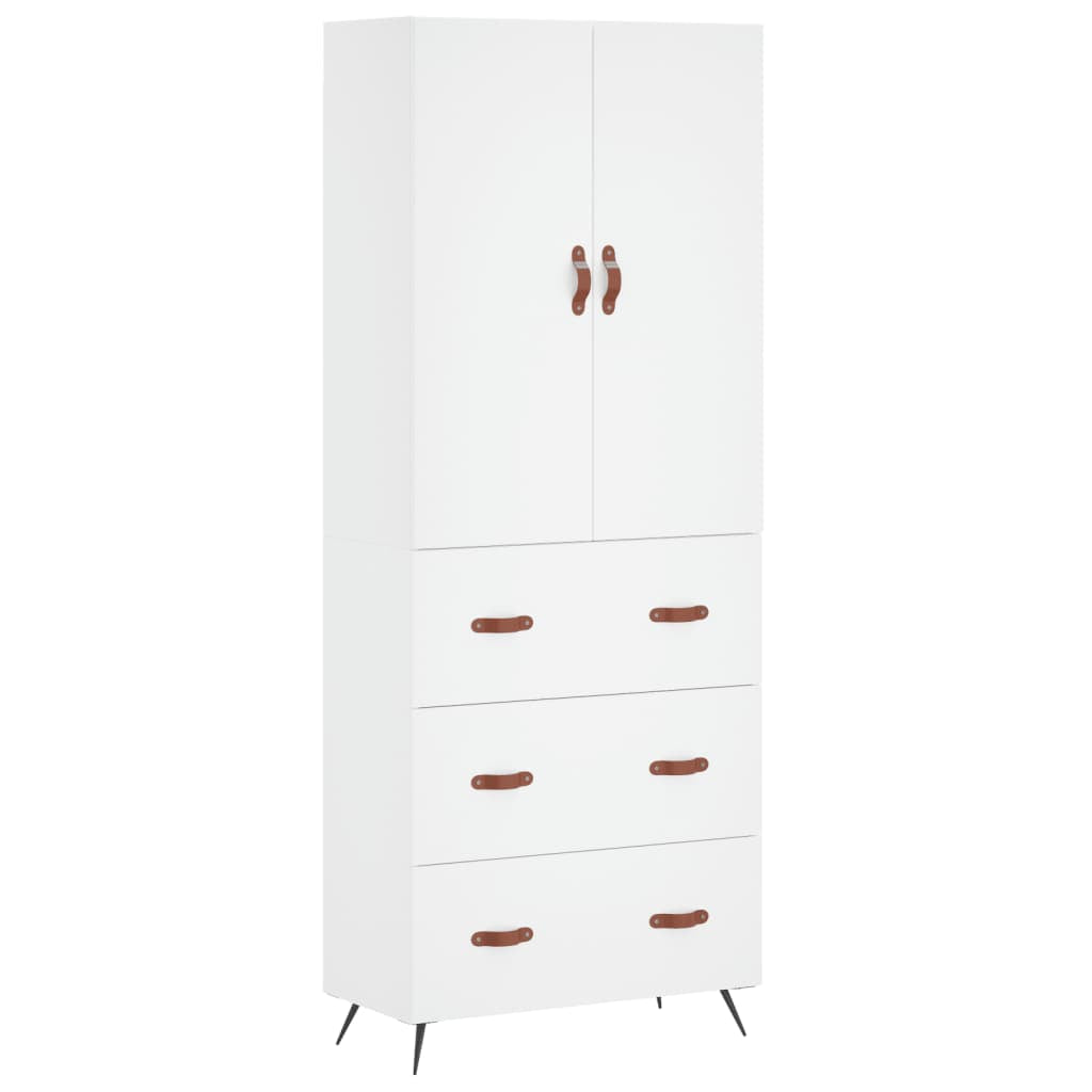 Buffet haut Blanc 69,5x34x180 cm Bois d’ingénierie - XIOS