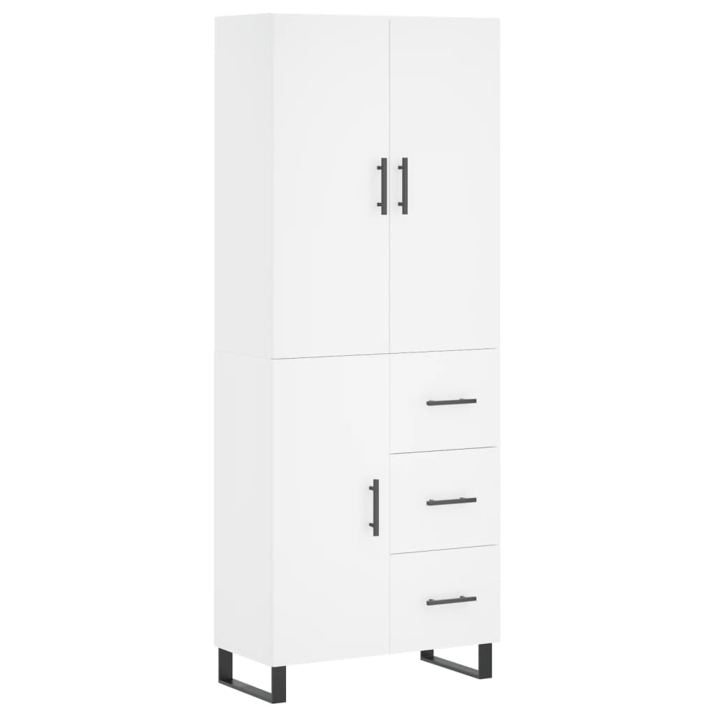 Buffet haut Blanc 69,5x34x180 cm Bois d’ingénierie - XIOS